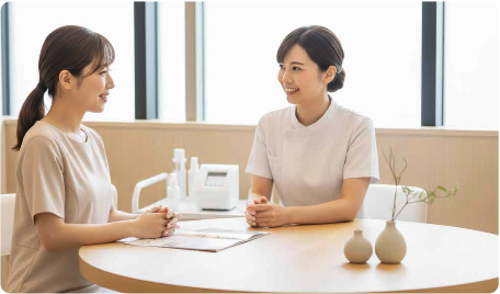 専任カウンセラーによるサポート